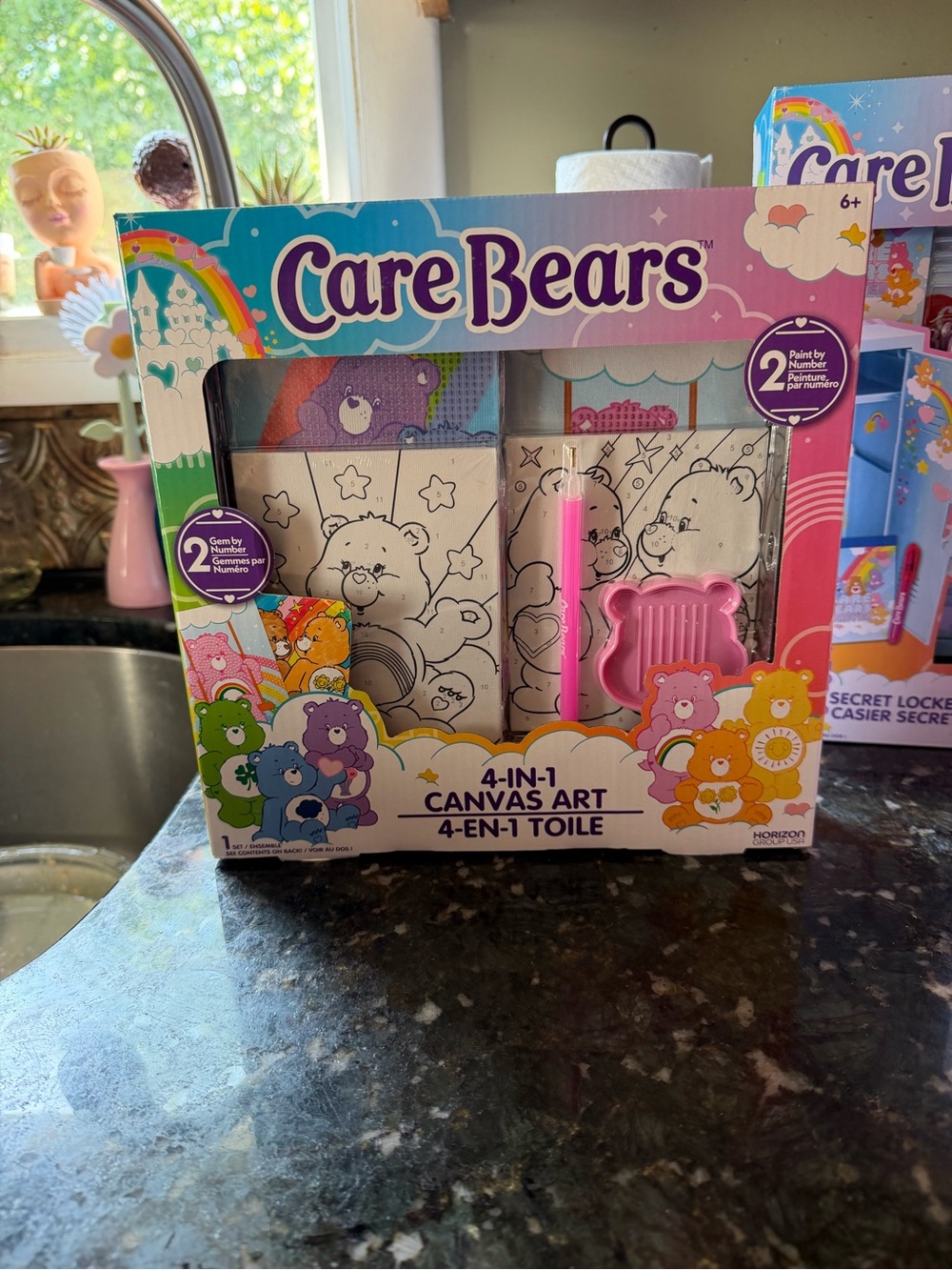 Care Bears 4-in-1 Canvas Art Kit - Pink, Purple, Blue, Green, Yellow